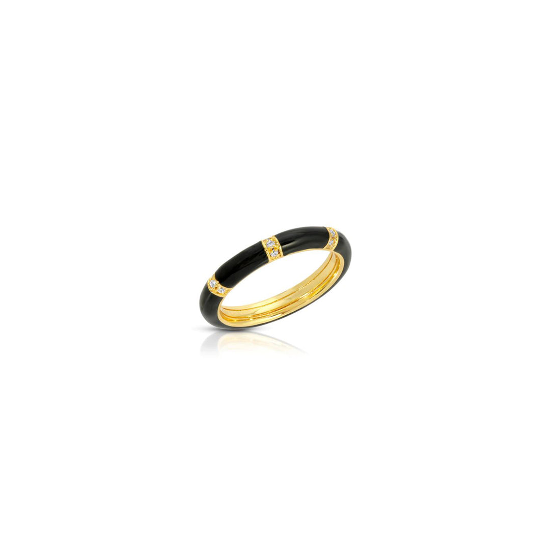 Black Lamll Stacking Ring