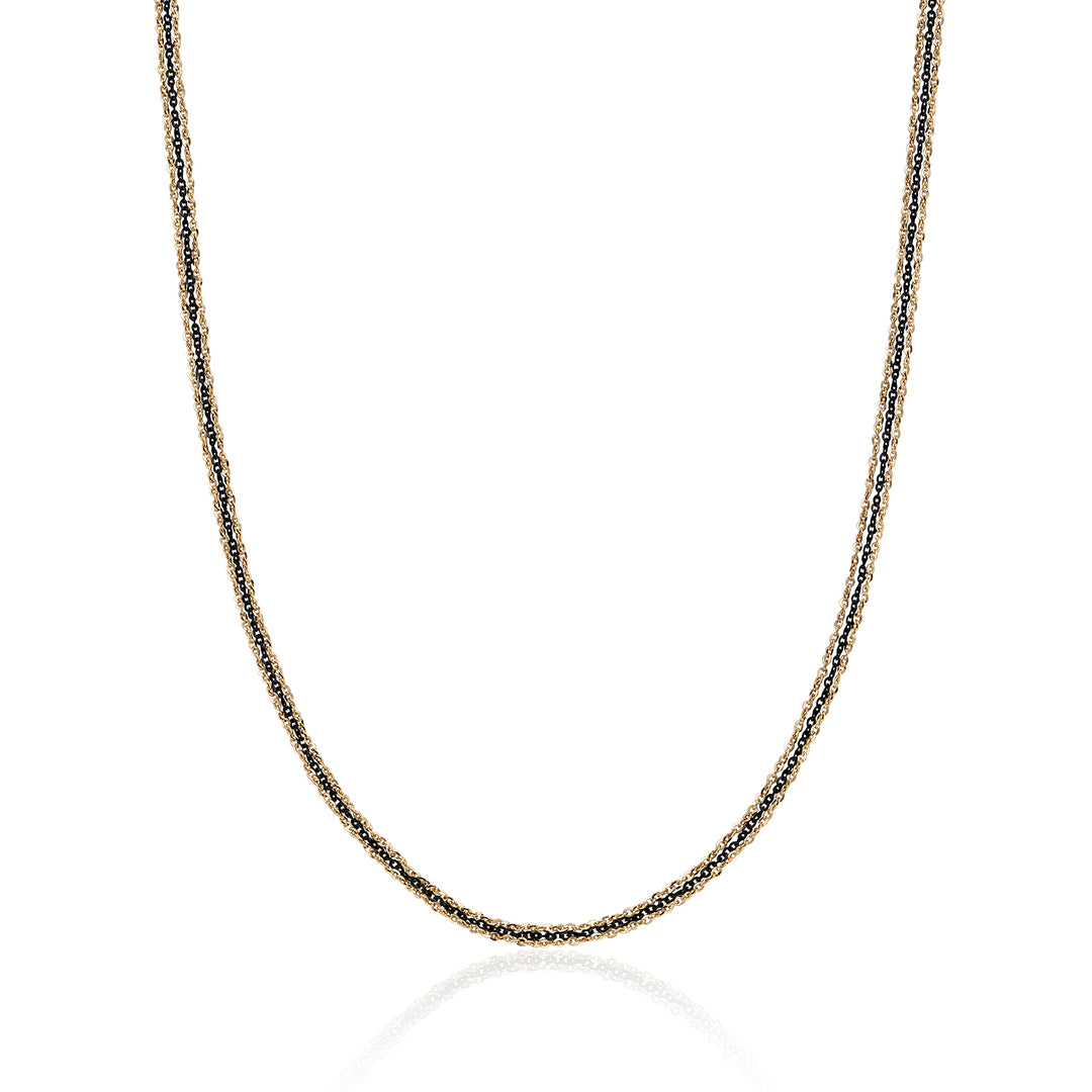 Triple Layered Gold Chain Necklace