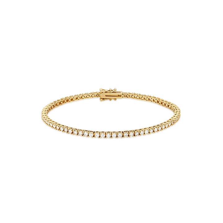 2mm Lab Grown Diamond Gold Tennis Bracelet