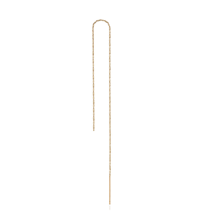 Classic Long Gold Italic Chain Earring