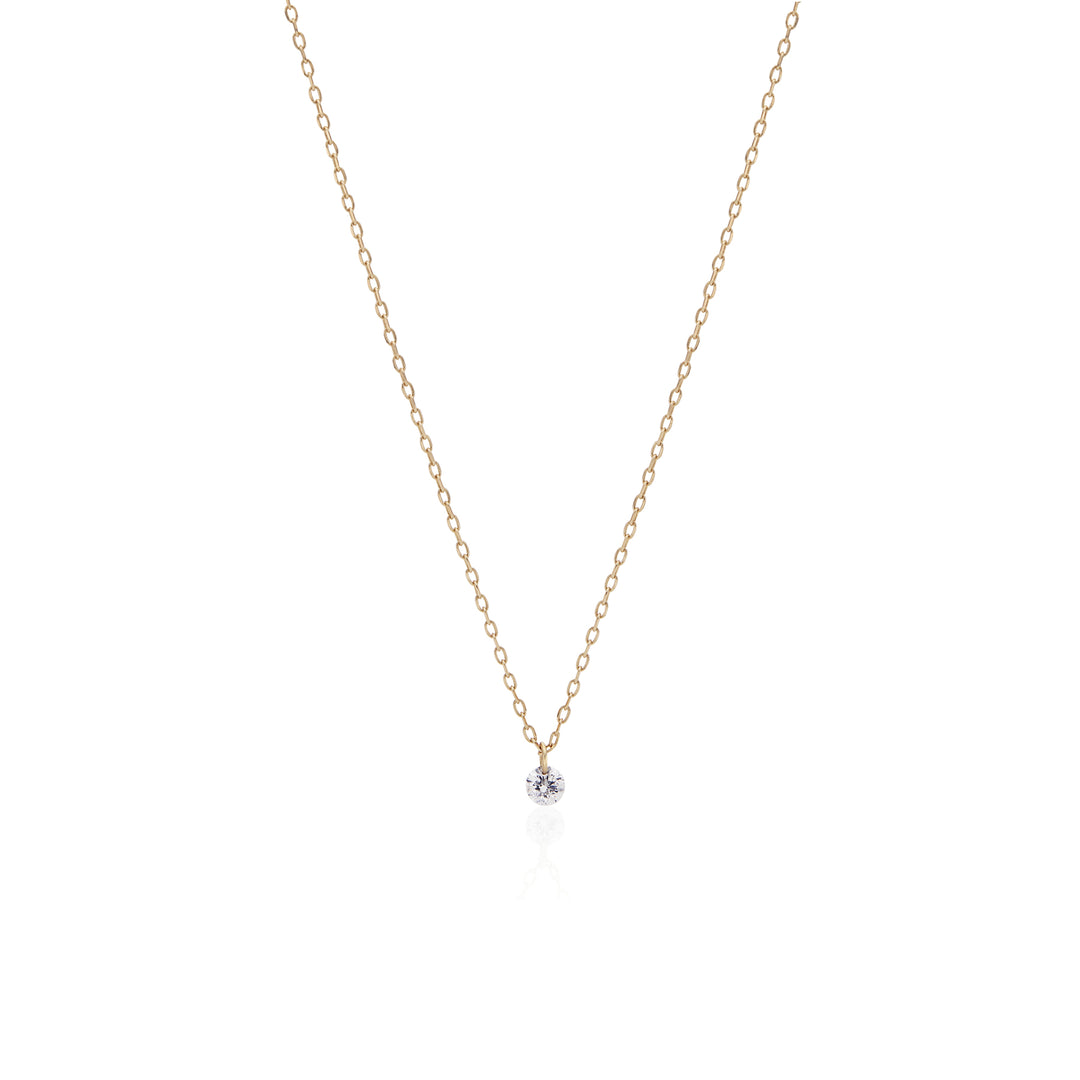 Slim Chain White Diamond Necklace