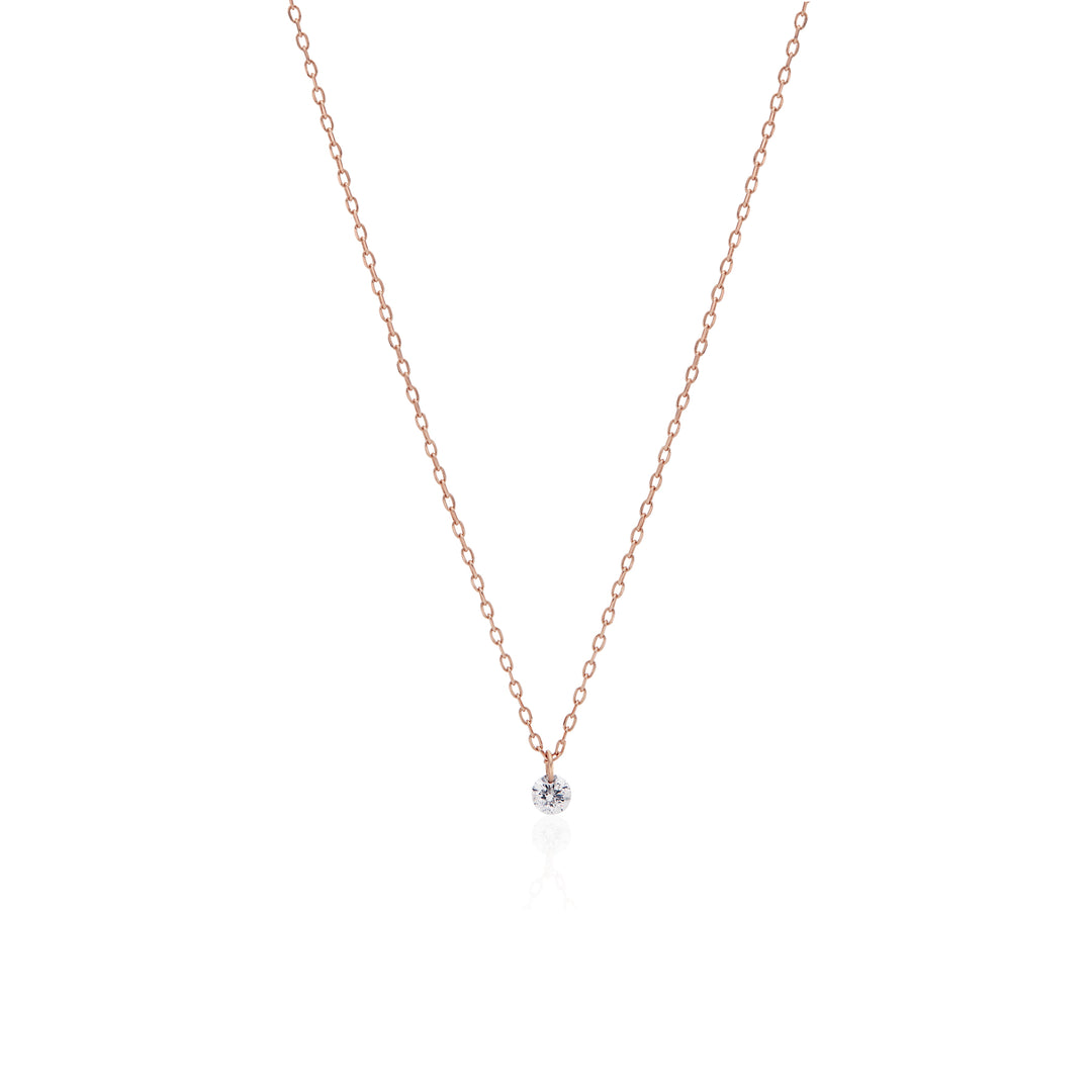 Slim Chain White Diamond Necklace