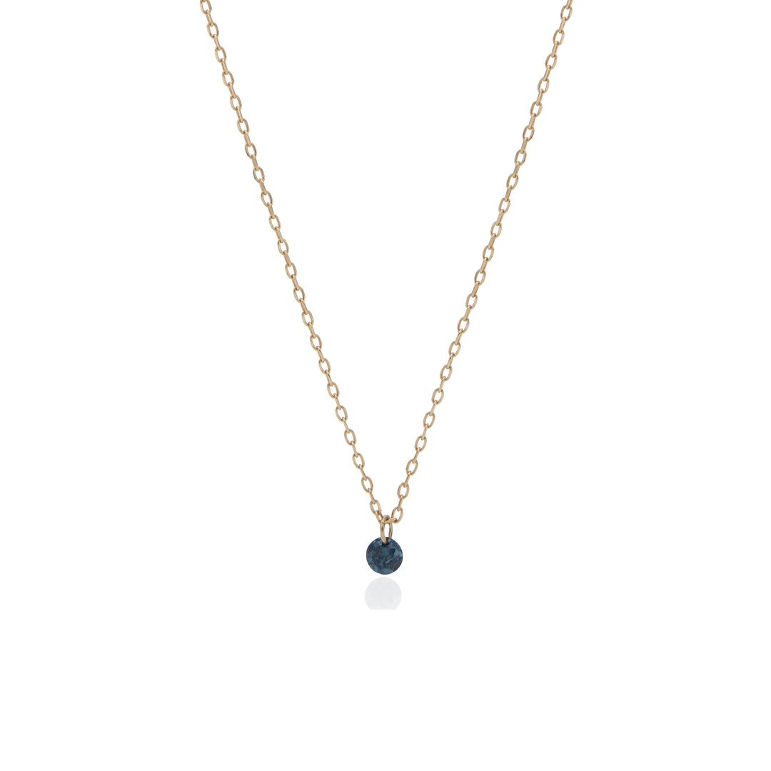 Slim Chain Blue Diamond Necklace