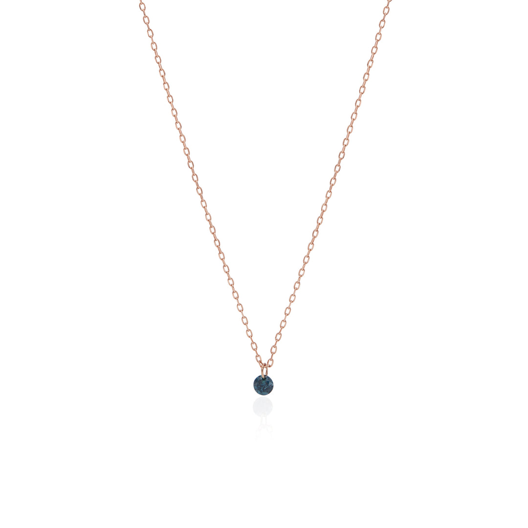 Slim Chain Blue Diamond Necklace