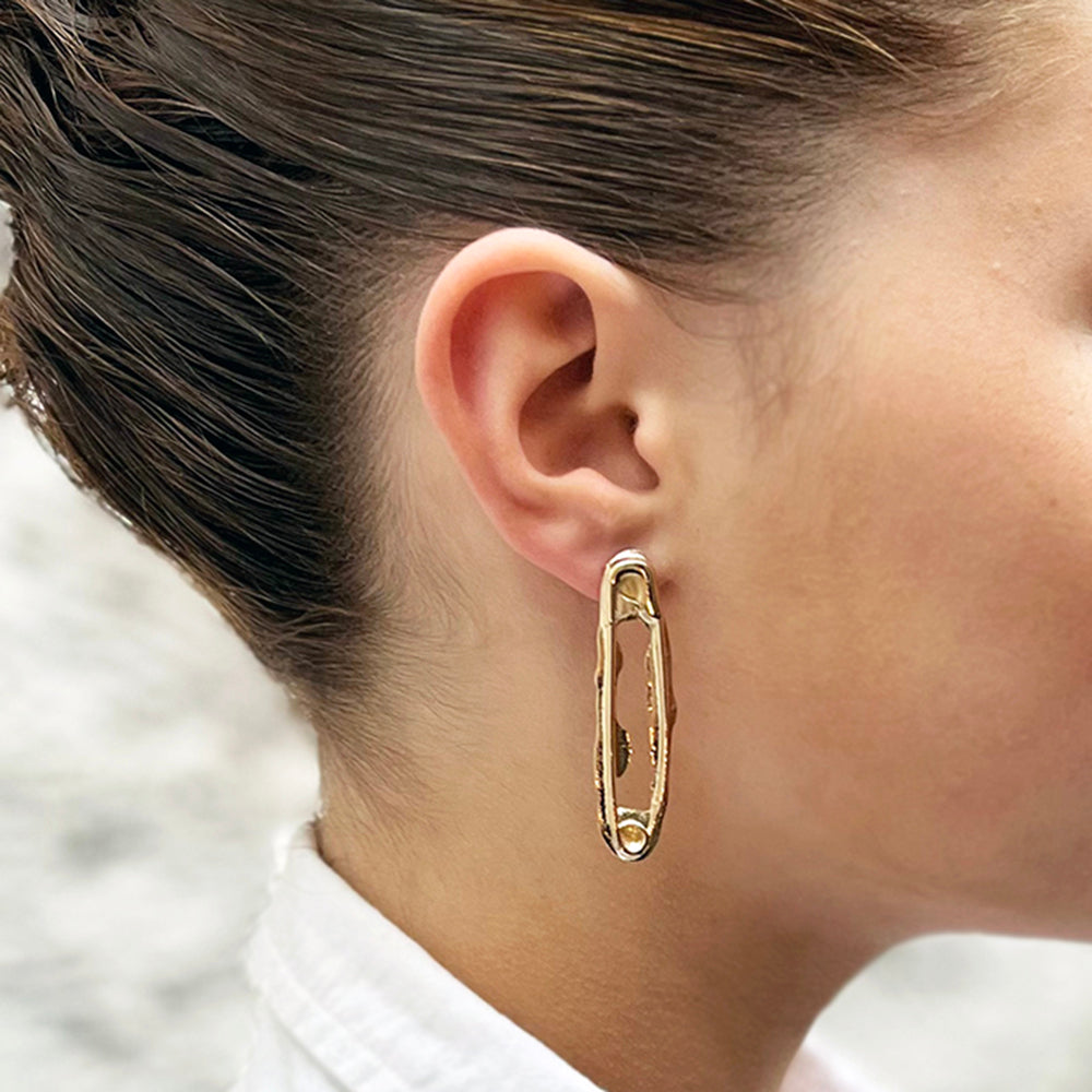 Gold Pin Earrings I