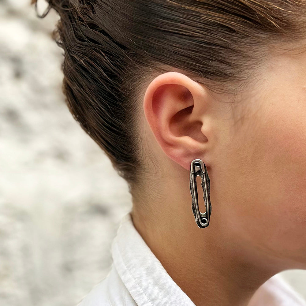 Asymmetrical Pin Earrings