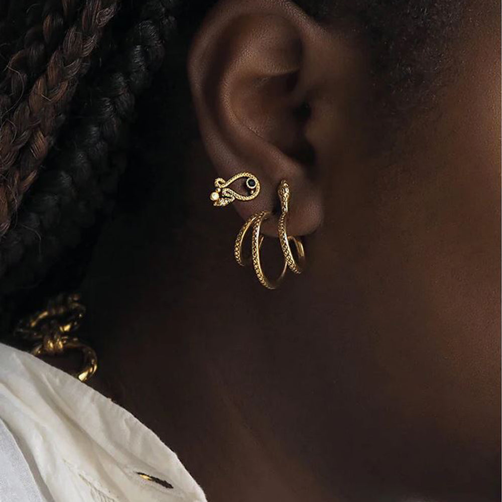 Double Sissi Creole Earrings