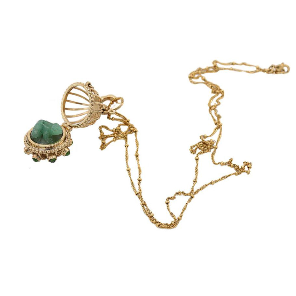 Sacha frog amulet necklace