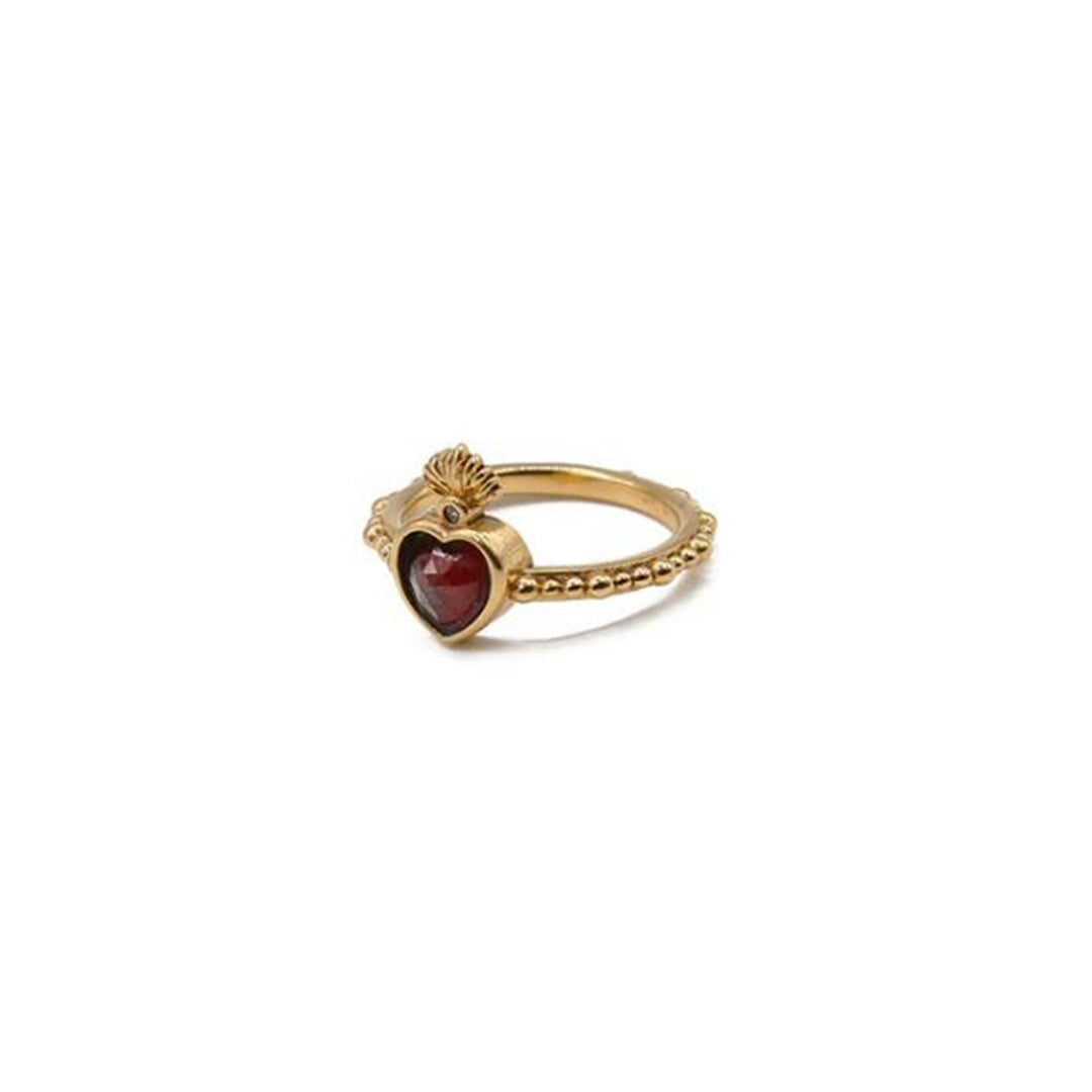 Sacha heart flame ring