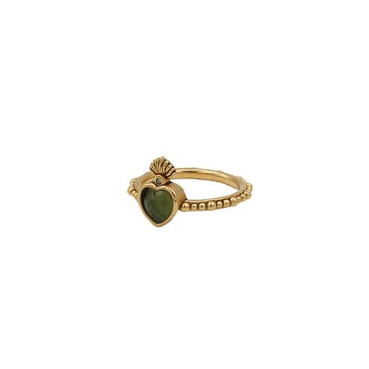 Sacha heart flame ring