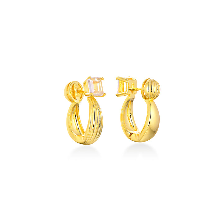 Shell & Asscher Earrings