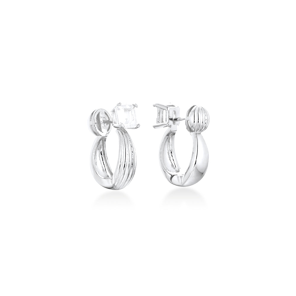 Shell & Asscher Earrings