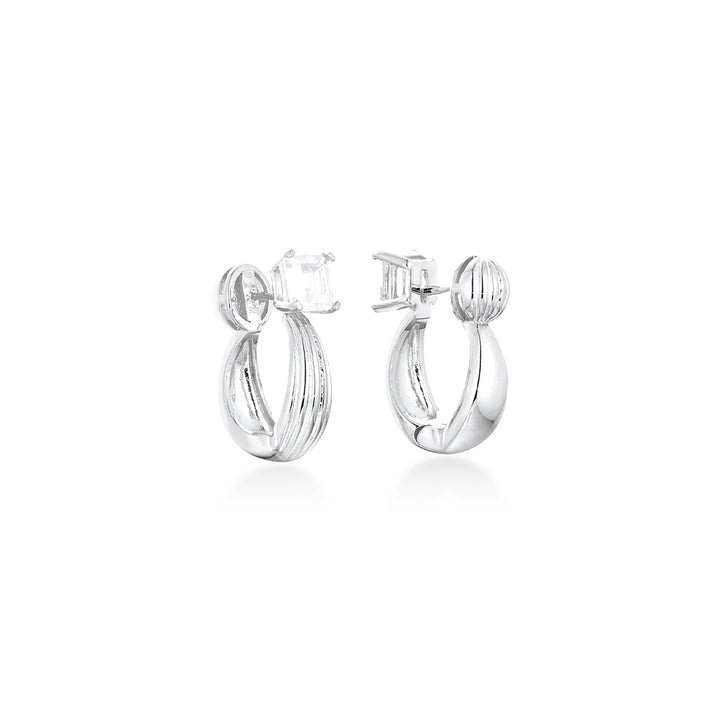 Shell & Asscher Earrings