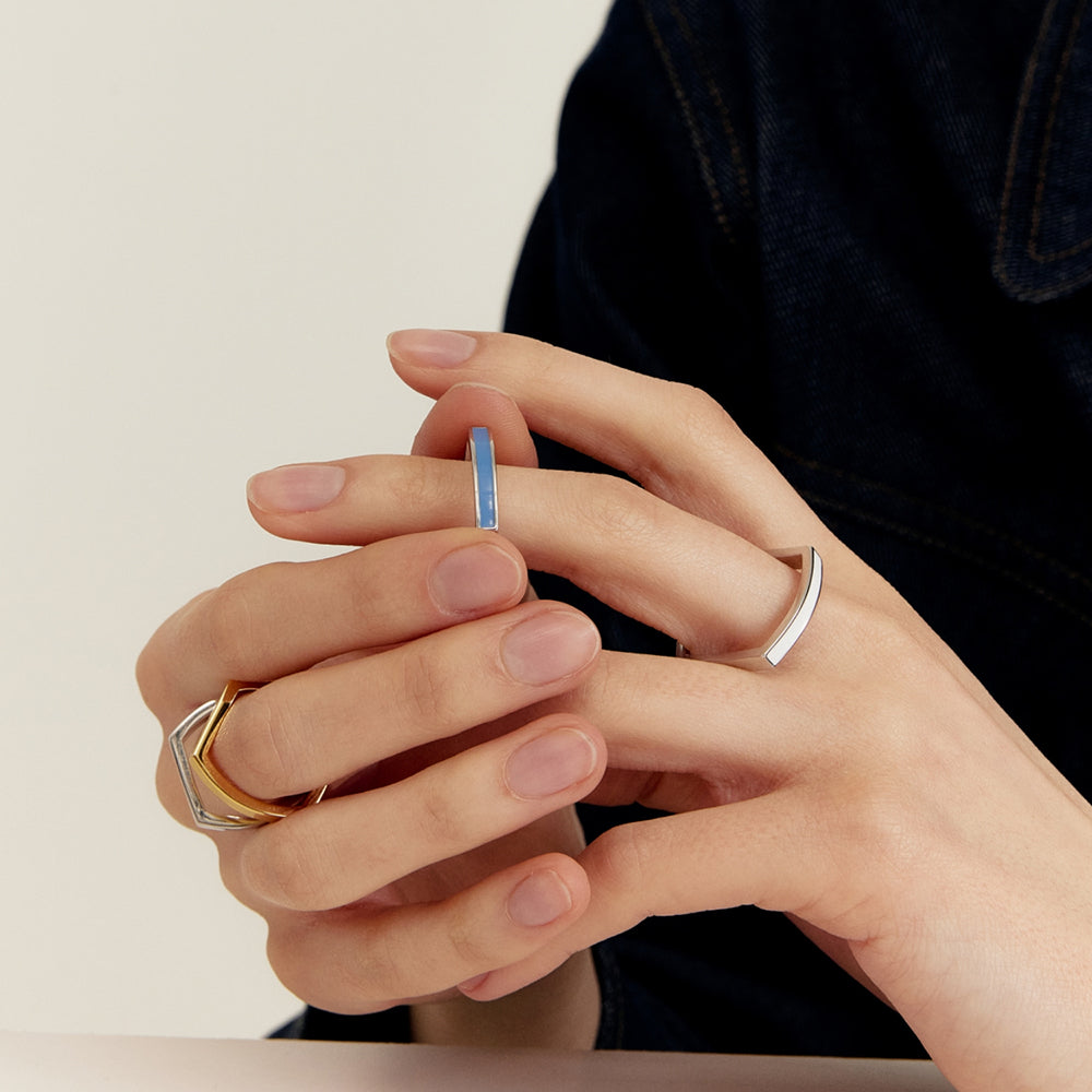 Pop Blue Square Ring