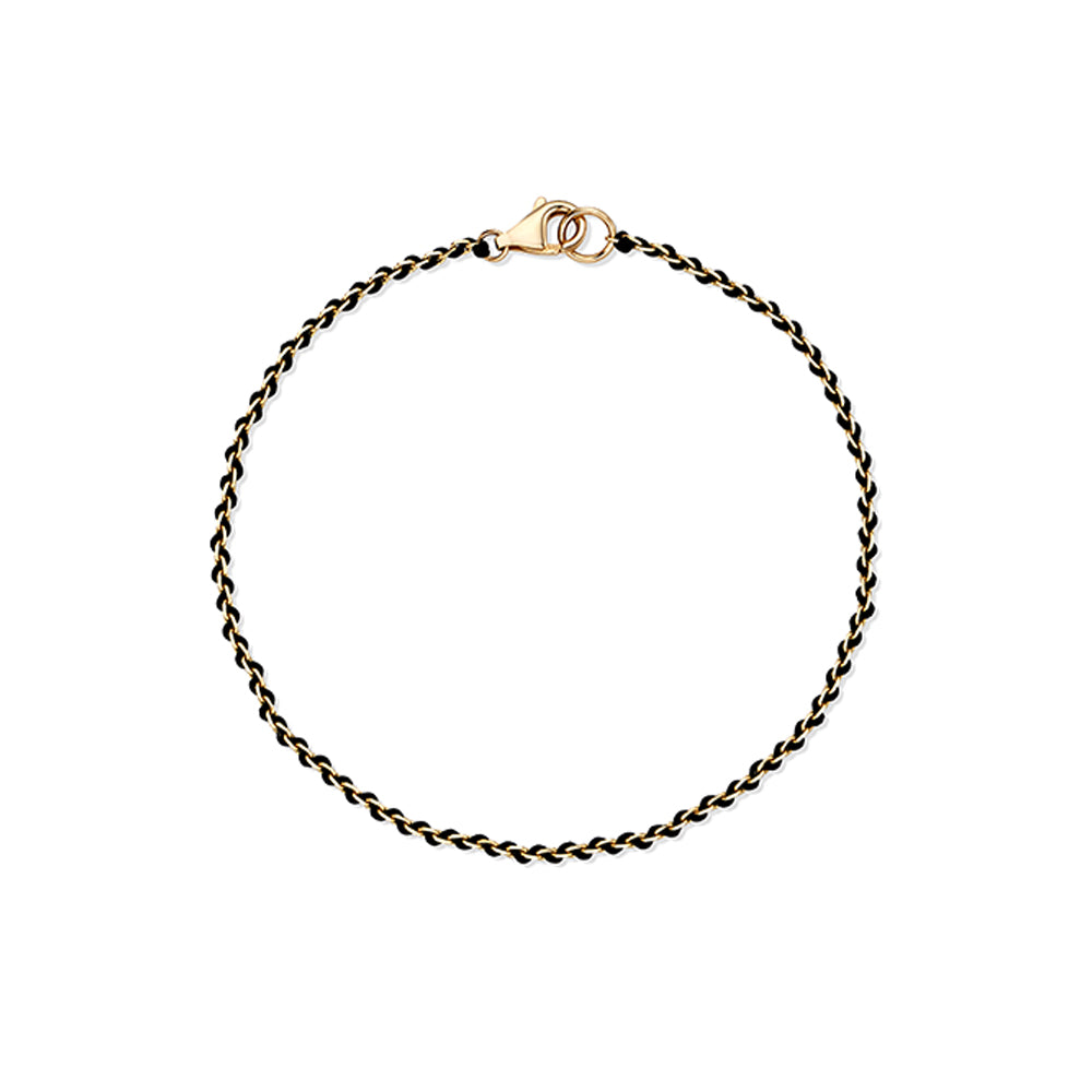 Black Knoted Gold Bracelet