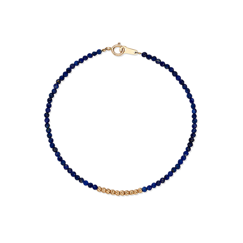 Lapis Lazuli Line Ball Bracelet