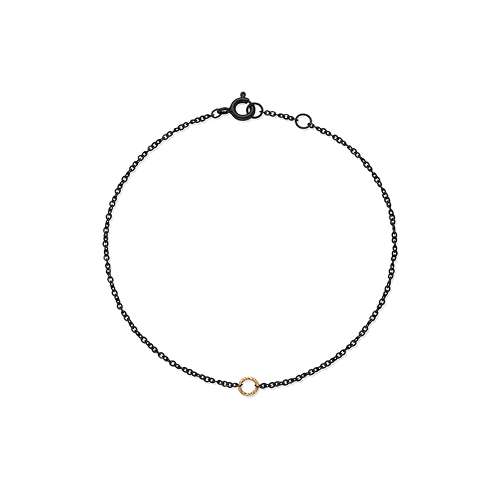 Daily Linked Black Gold Bracelet