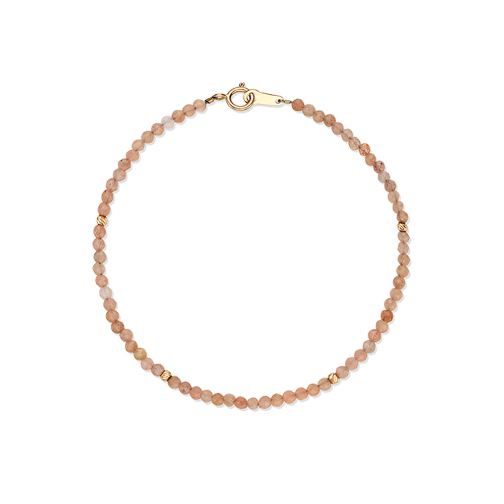 Peach Moonstone Slim Bracelet