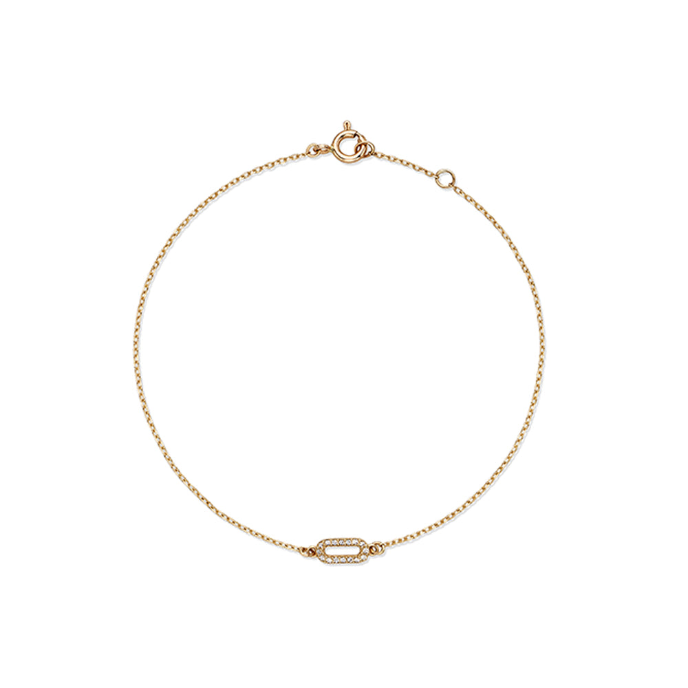 Empty Tiny Oval Bracelet