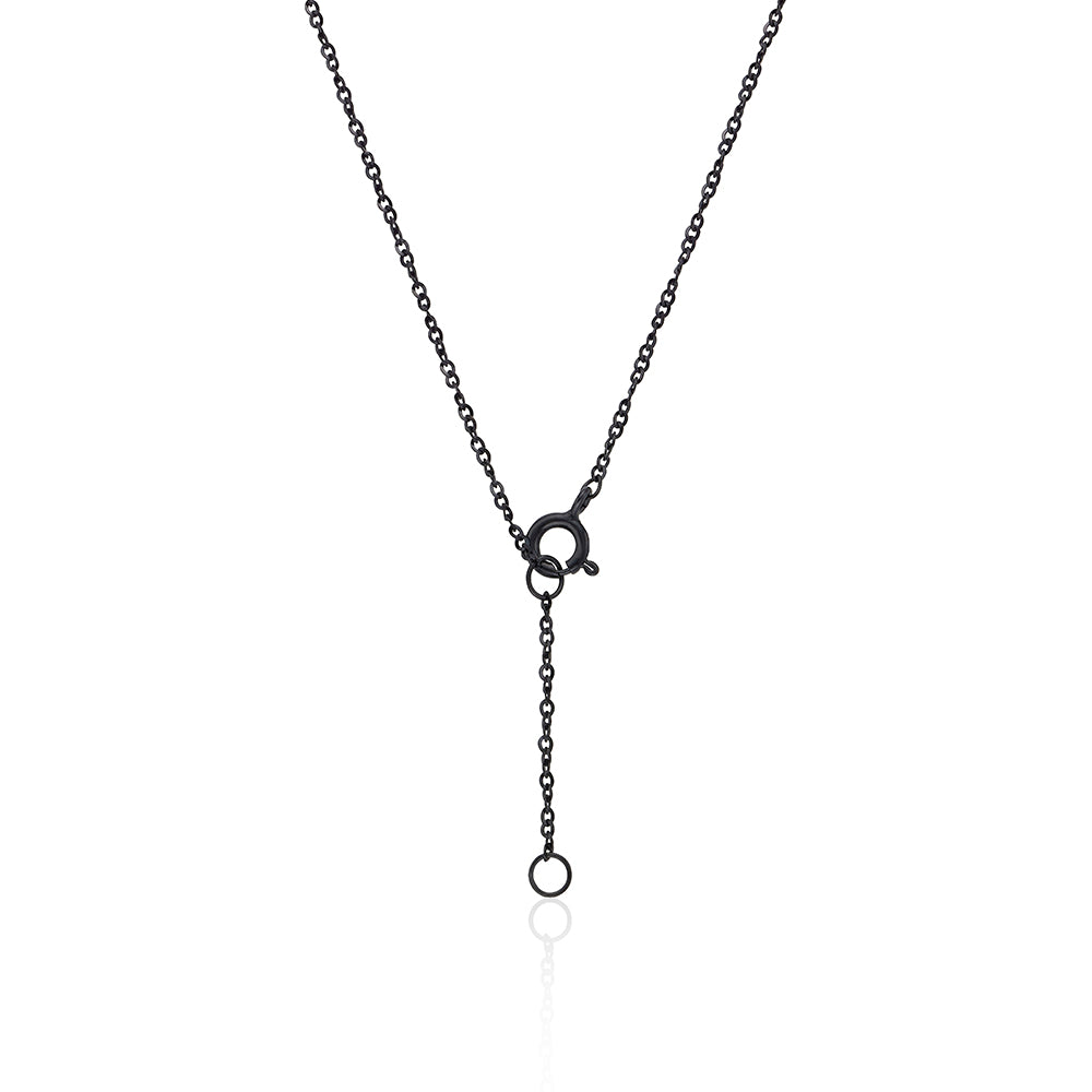 Delicated Diamond Black Gold Necklace