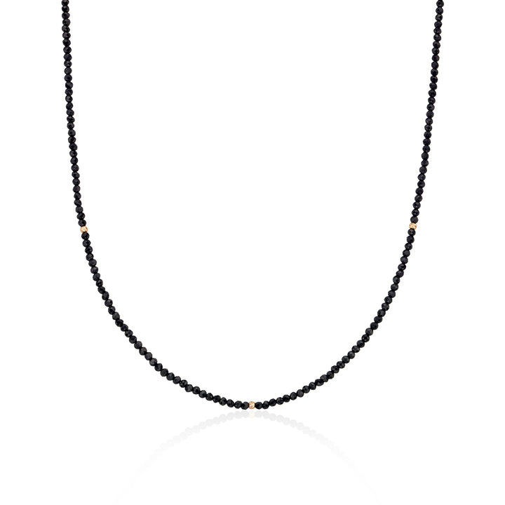 Black Spinel Slim Necklace