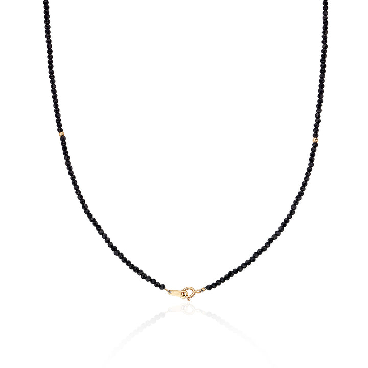 Black Spinel Slim Necklace