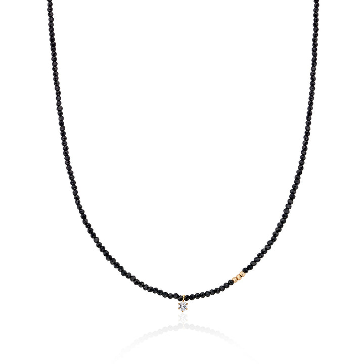 Black Spinel Cubic Necklace