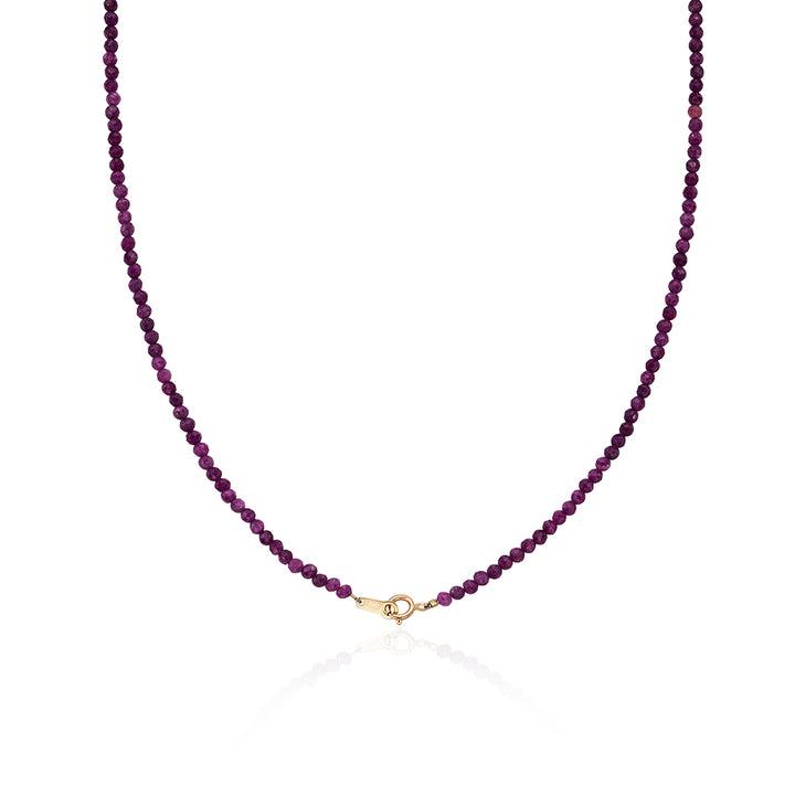 Natural Ruby Cubic Necklace