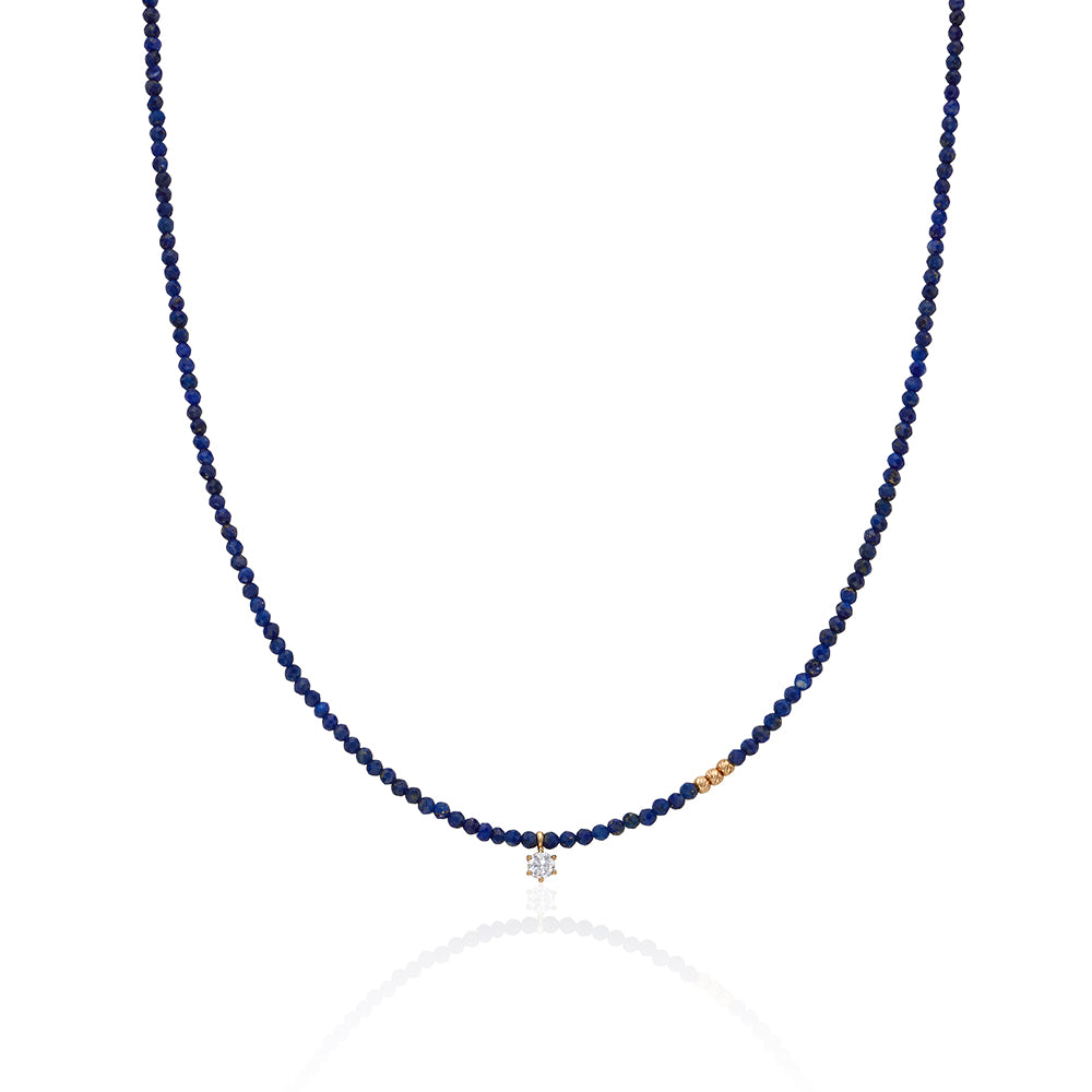 Lapis Lazuli Cubic Necklace