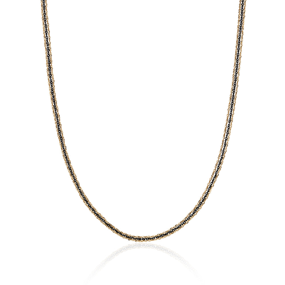 Triple Layered Gold Chain Necklace