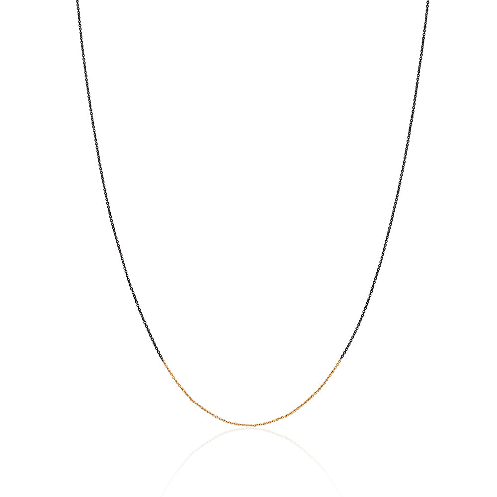 Black Gold and Yellow Gold Combi Necklace