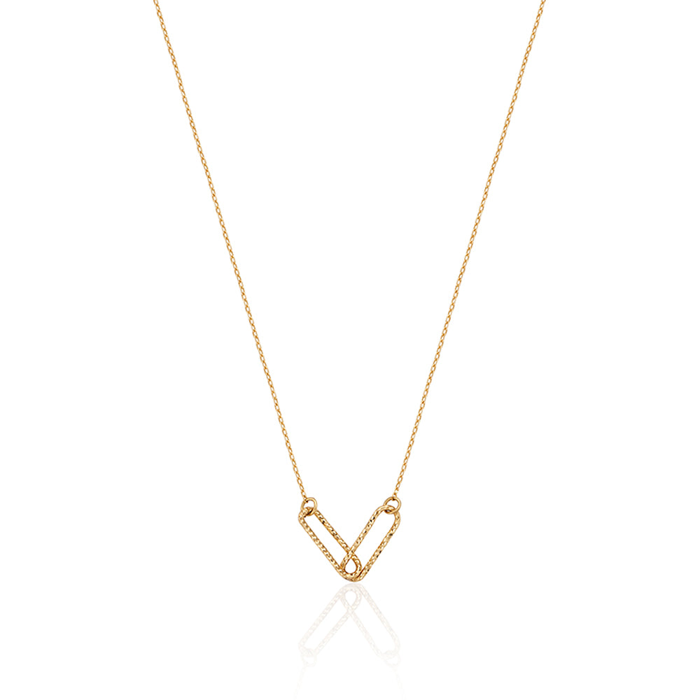 Linked Oval Gold Necklace