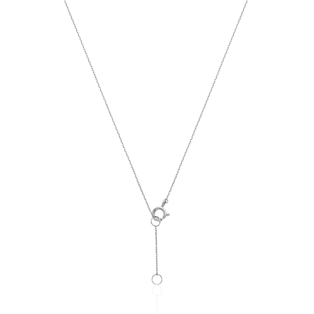 Linked Oval White Gold Necklace