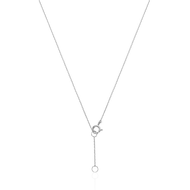 Linked Oval White Gold Necklace