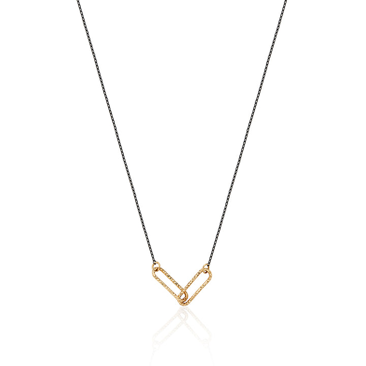 Linked Oval Gold Mix Necklace