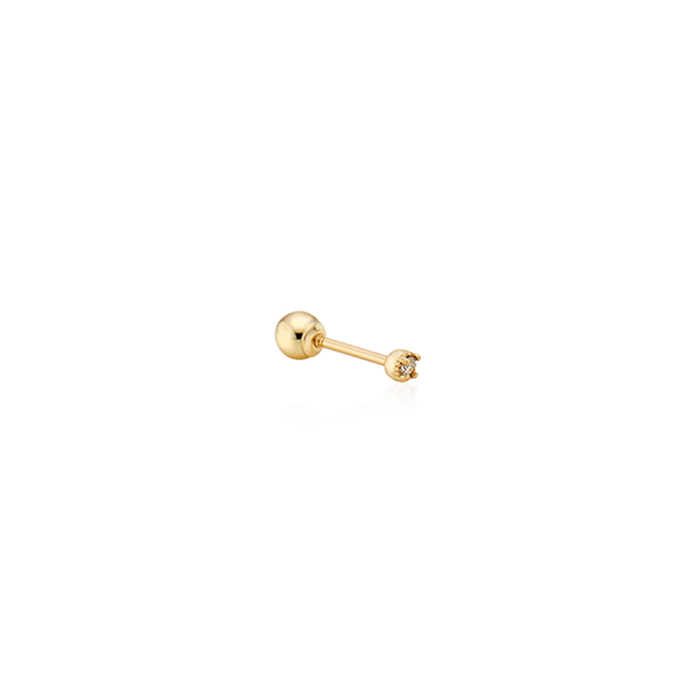 Delicated White Diamond Gold Piercing