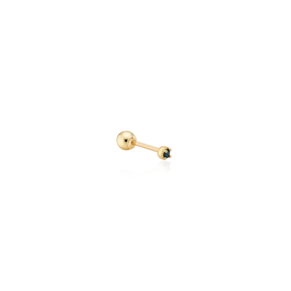 Delicated Blue Diamond Gold Piercing