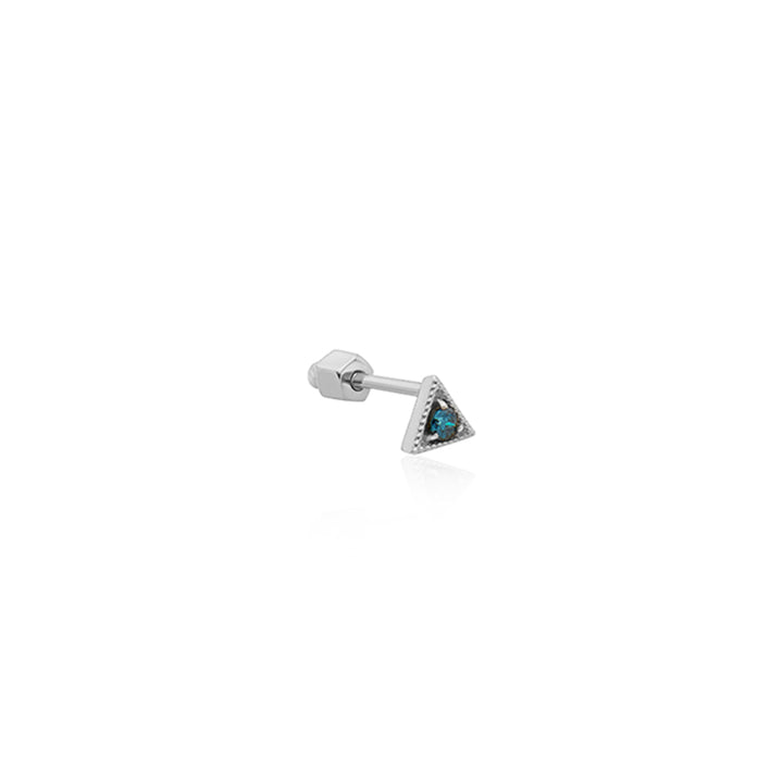 Blue Diamond Triangle Gold Piercing