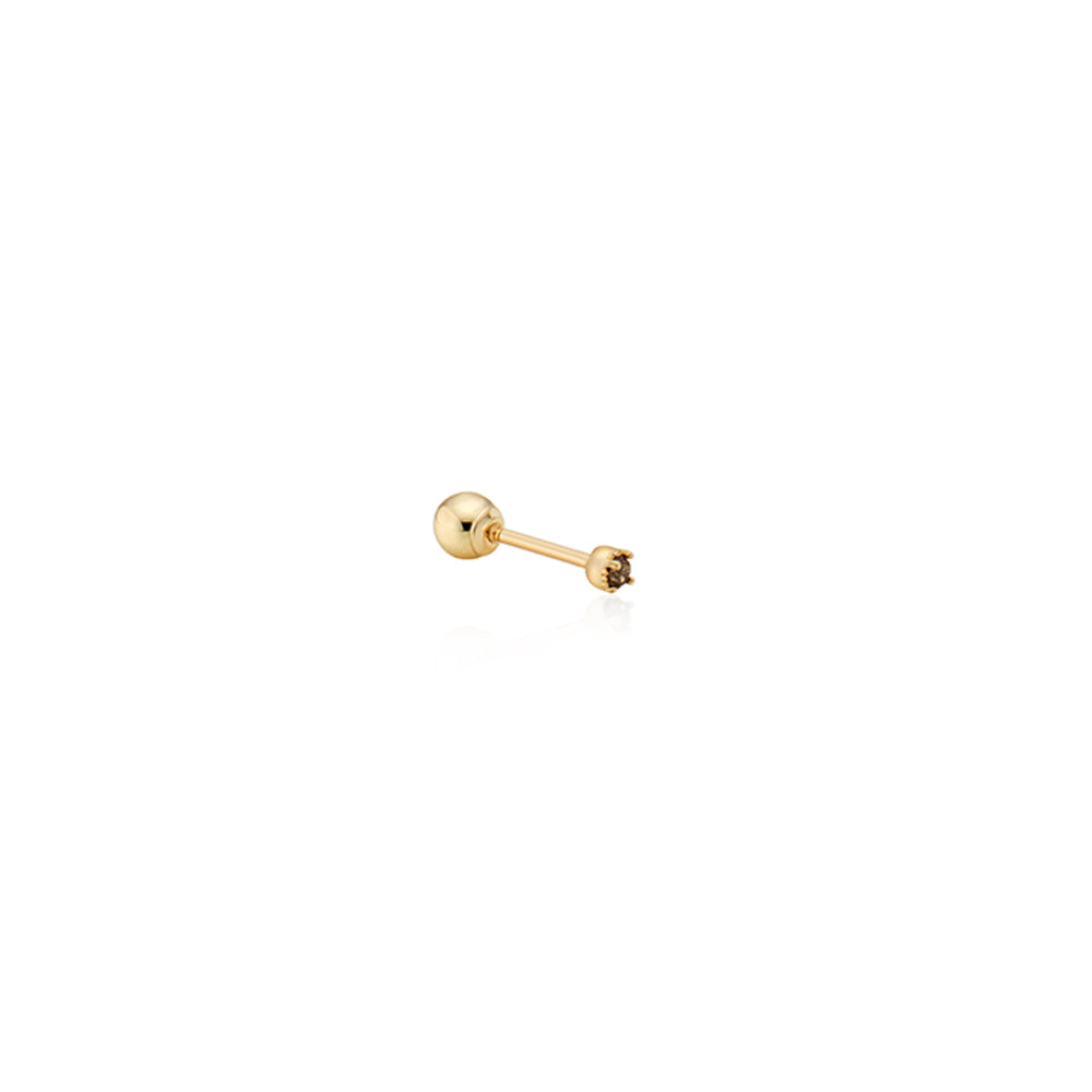 Delicated Cognac Diamond Gold Piercing