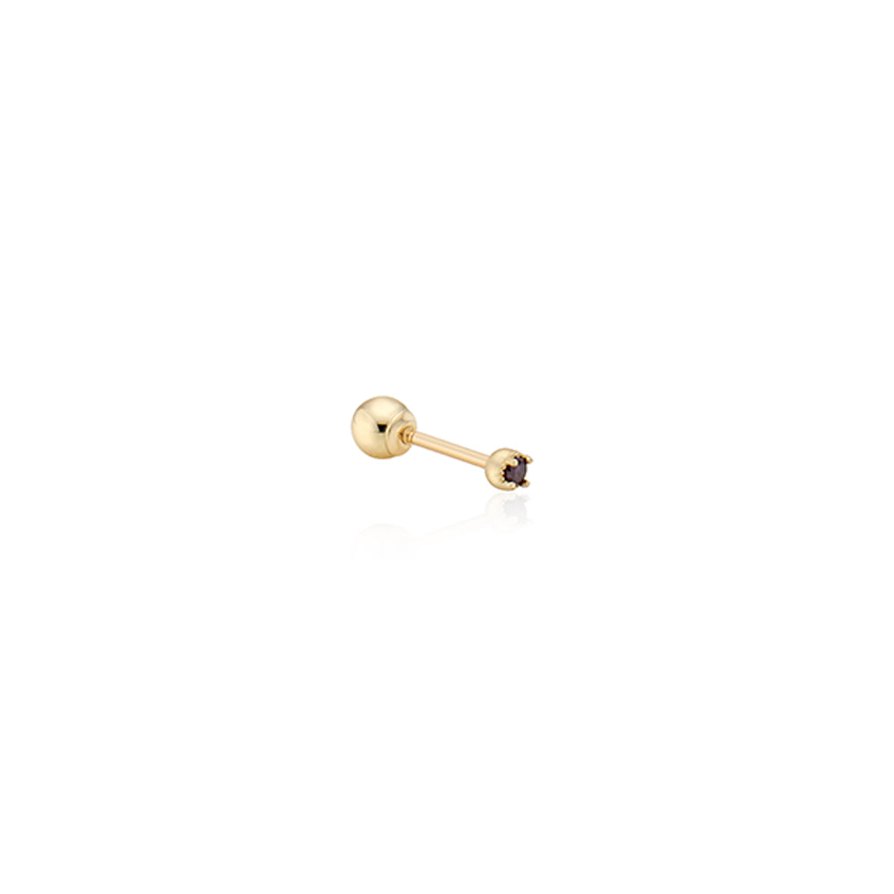 Delicated Purple Diamond Gold Piercing