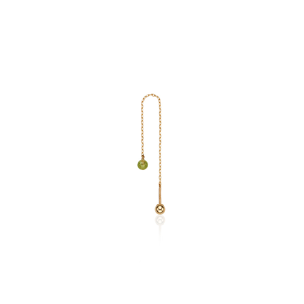 Peridot Chain Long Piercing