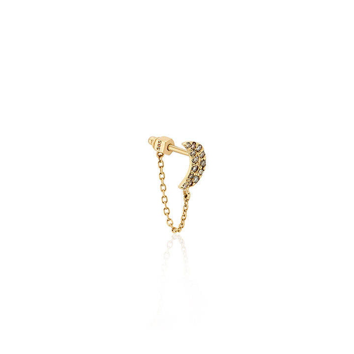 Diamond Moon Chain Gold Piercing