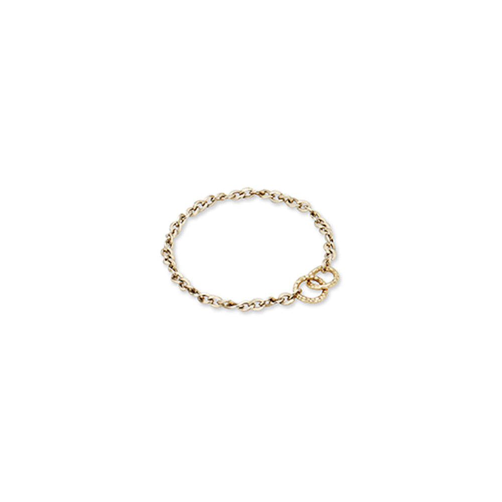 Linked Gold Chain Ring