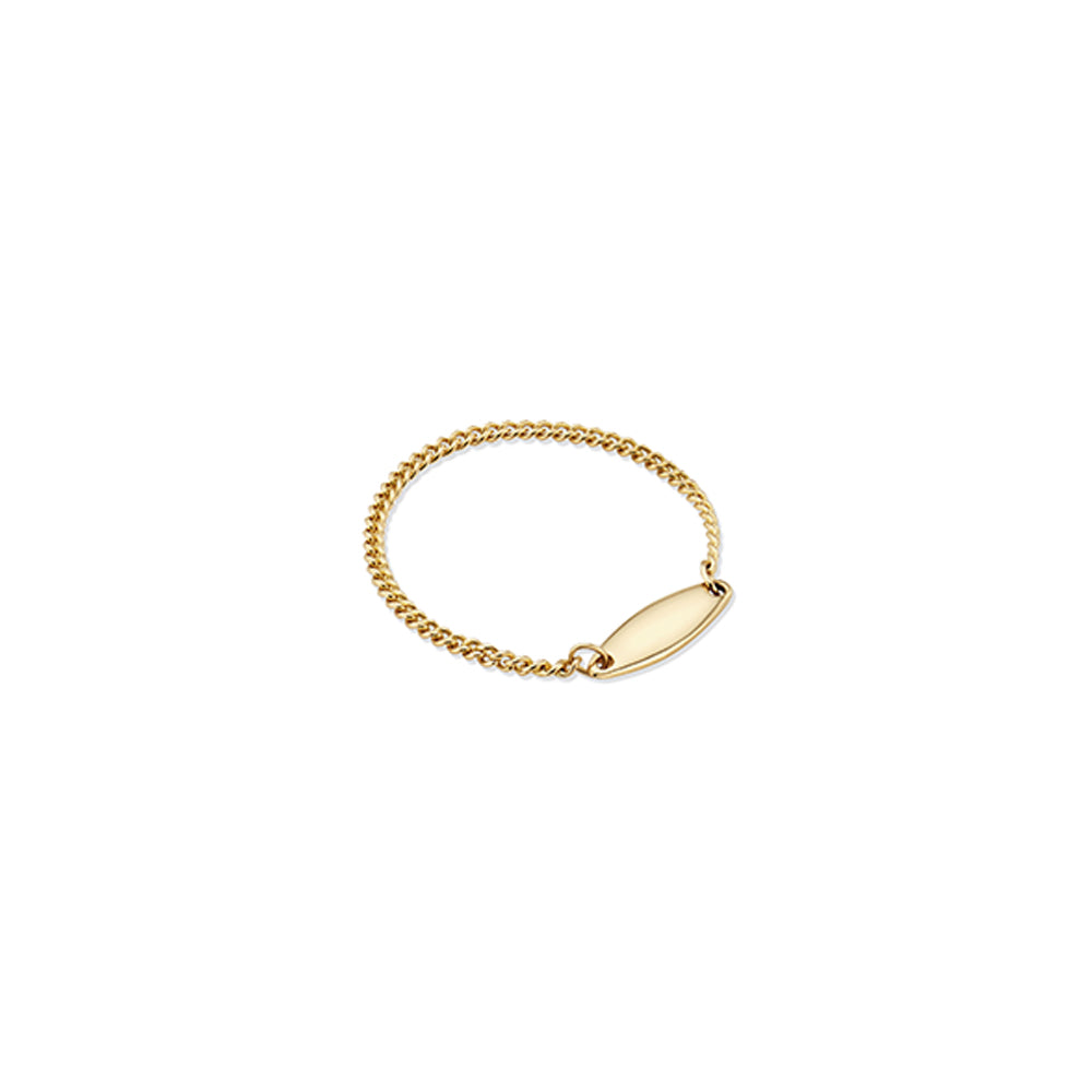 Solid Oval Gold Ring