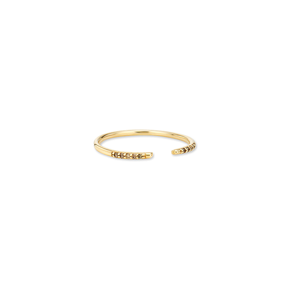 Diamond Point Gold Open Ring