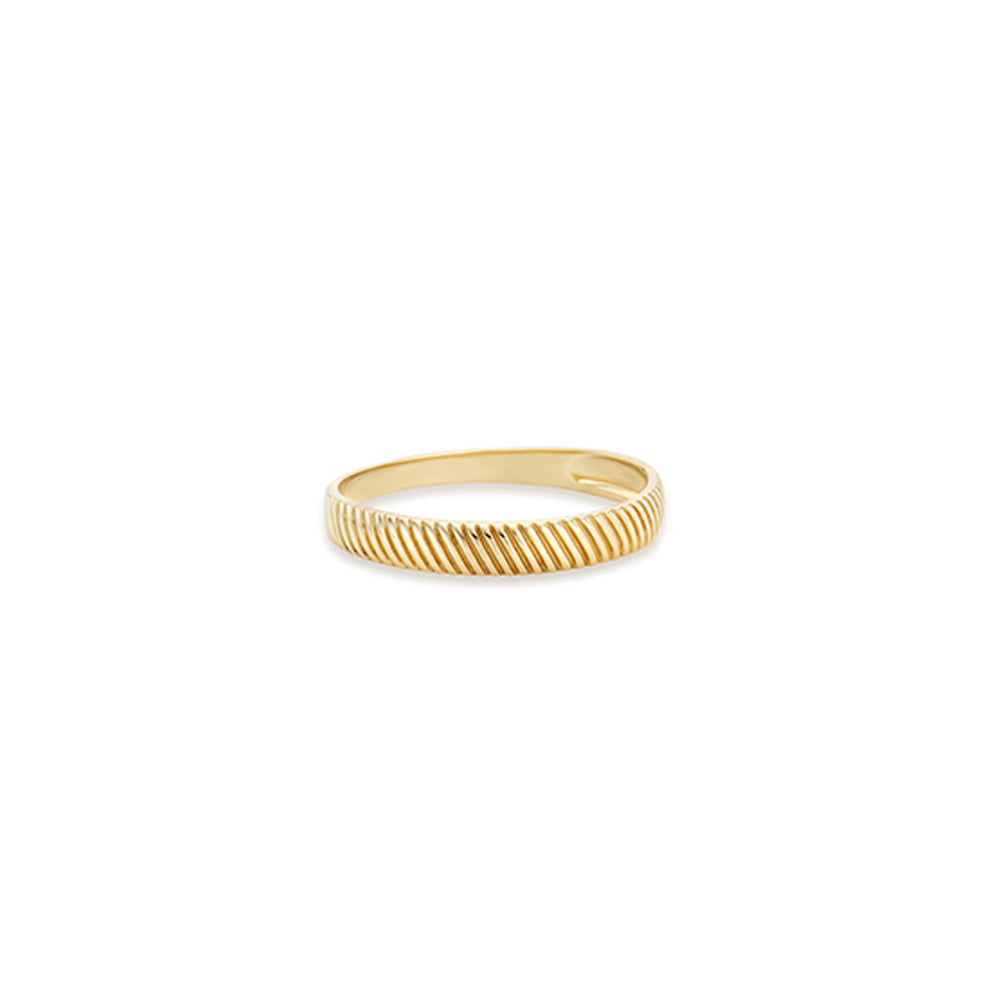 Diagonal Gold Ring