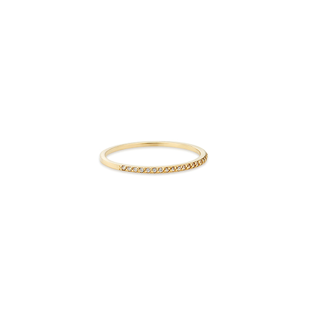 Half Pave Dia Ring