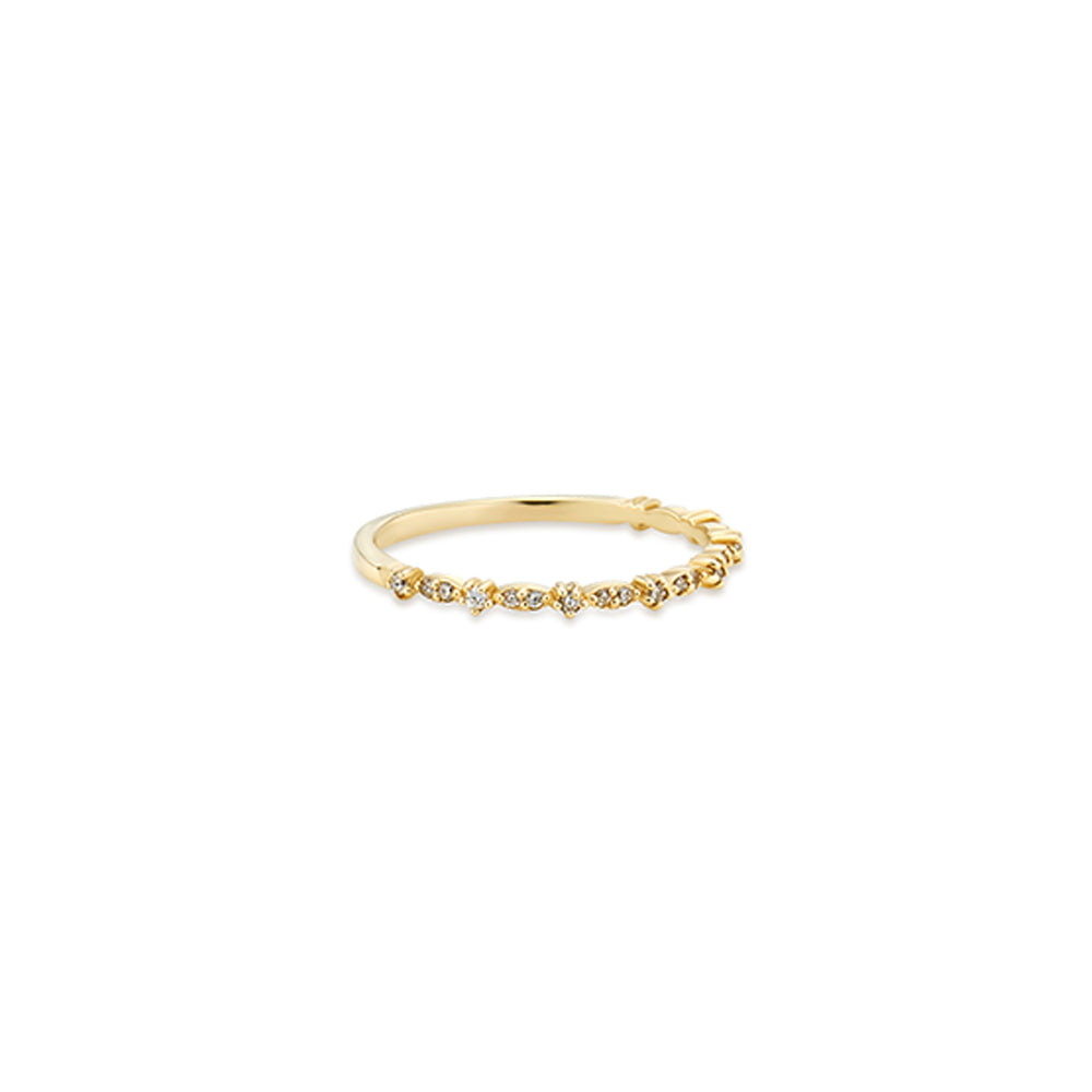 Double Shape Point Gold Ring