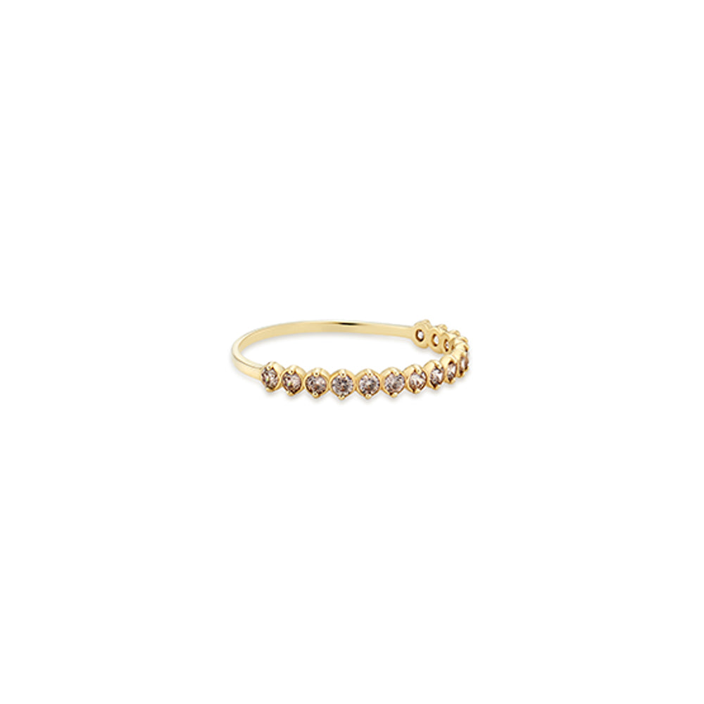 Half Eternity Point Gold Ring