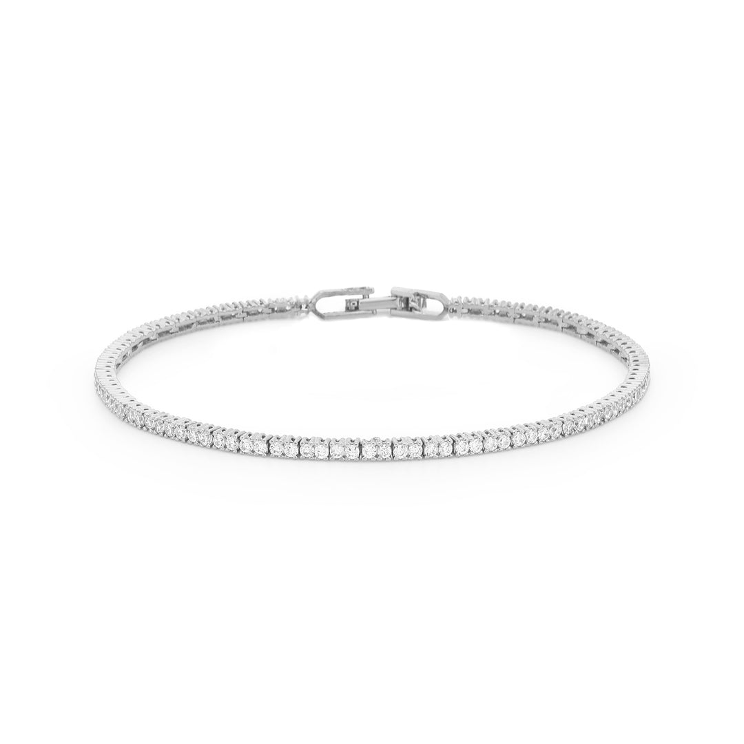 Sleek White Sparkle Bracelet